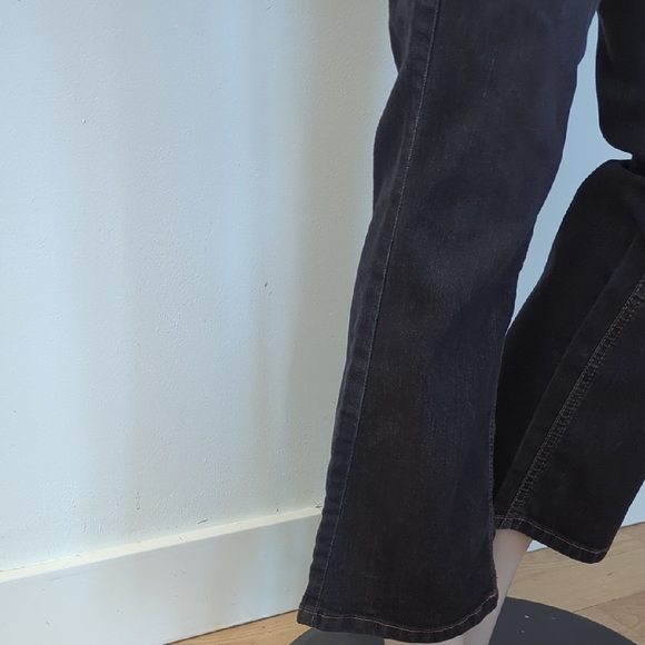 Denver Hayes Black Flare Wide Leg Jeans - Picture 3 of 14